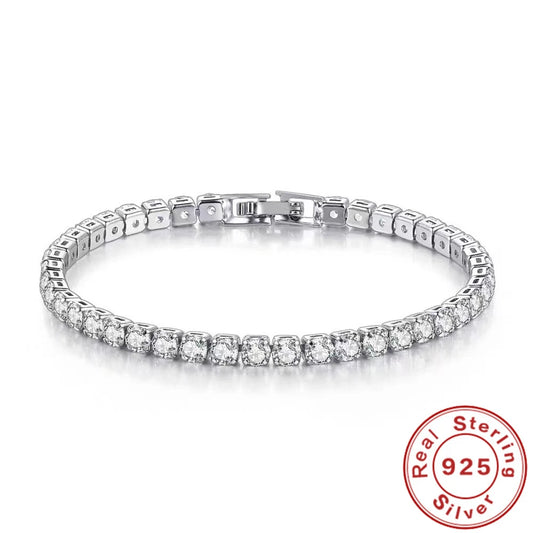 925 Sterling Silver Bracelet Zircon  For Women