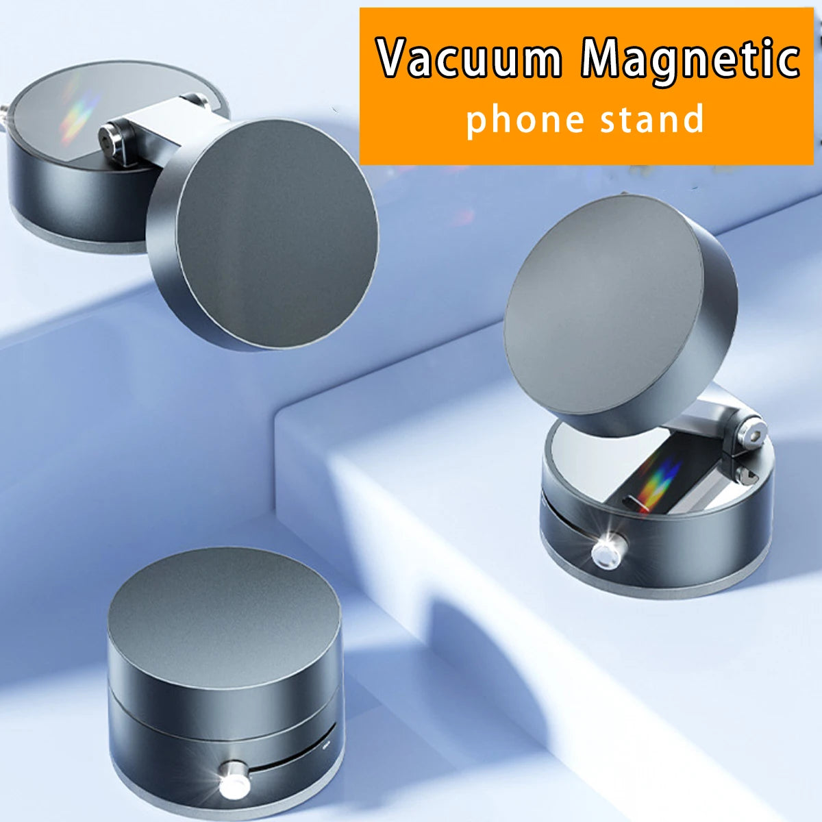 Adjustable Vacuum Magnetic Suction Cup Phone Mount for Car/Gym/Mirror